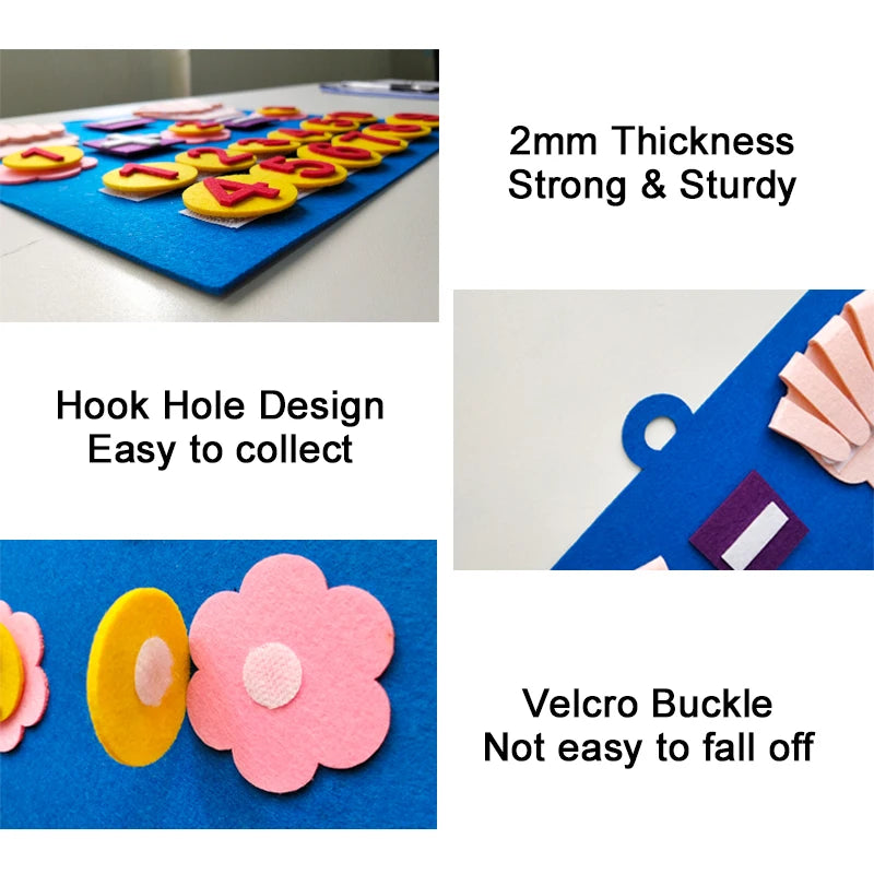 Toddler Montessori Toys Felt Finger Numbers Math Toy Children Counting Early Education