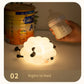 LED Night Lights Cute Sheep Panda Rabbit Silicone Lamp USB Rechargeable Timing Bedside Decor Kids Baby nightlight Birthday Gift