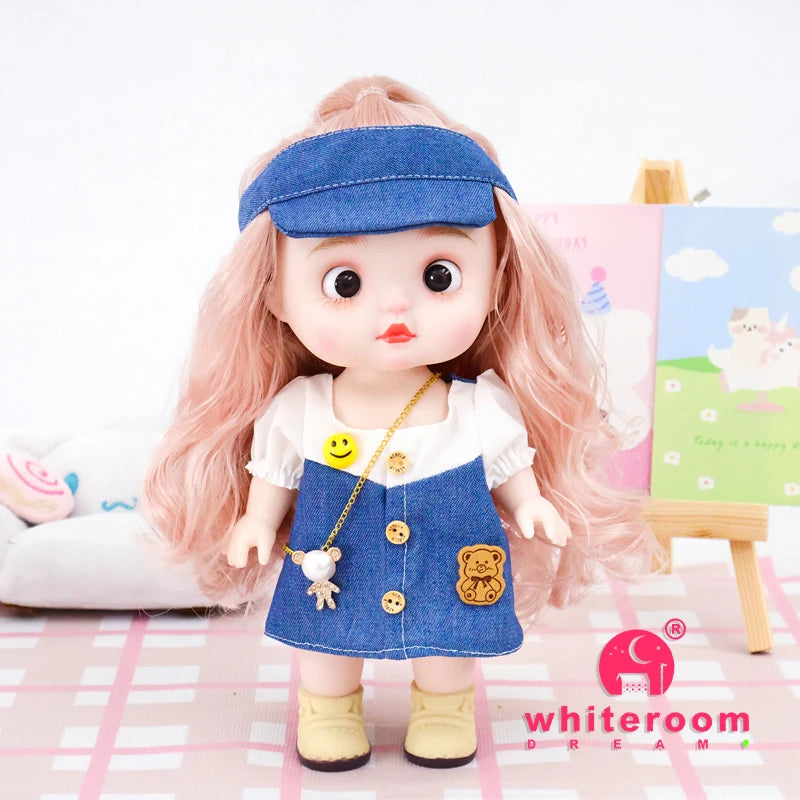 Dolls Toys Girl Doll Big Head Cute Baby Festival Gift Reborn Kids Dolls For Girls 25cm