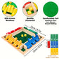 Classic 4 Sided Wooden Board Game With 2 Dice And Shut-The-Box