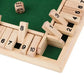 Classic 4 Sided Wooden Board Game With 2 Dice And Shut-The-Box