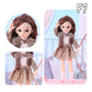 12 Inch 30cm 1/6 Girl Bjd Dolls with Clothes Skirt Hat Headdress Dress Up DIY Toys Dollhouse
