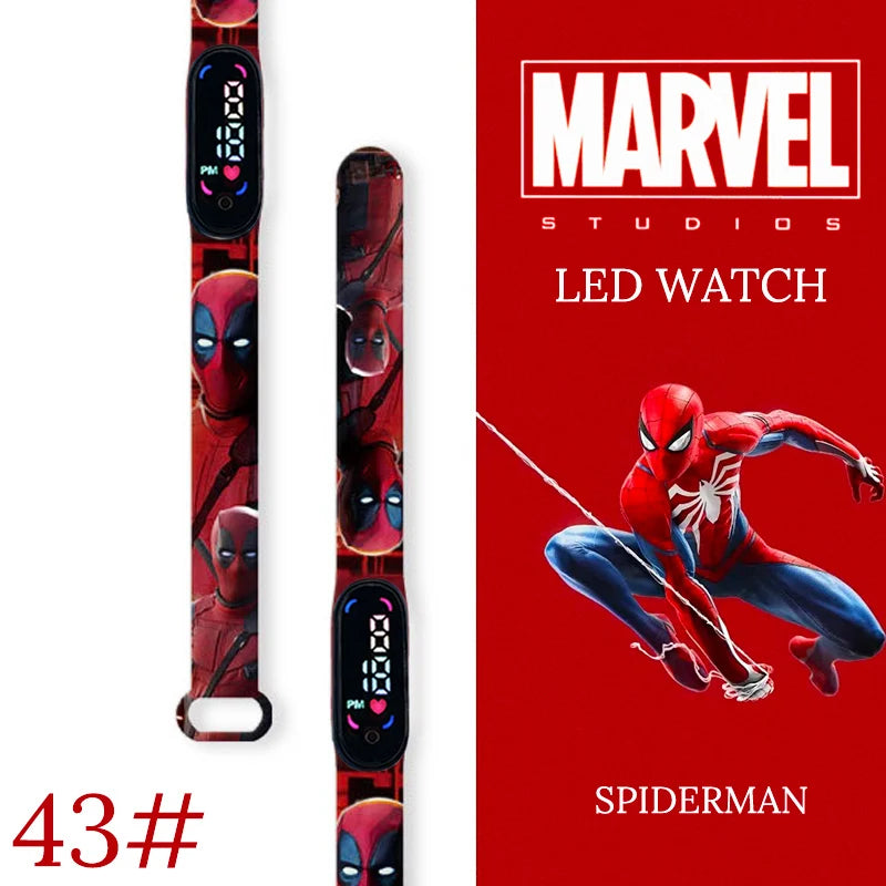 Spiderman Kid's Waterproof Children Digital Watch Boys LED Clock