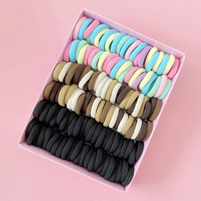 Children's Elastic Band Hair Clip Combination Set, Baby Hair Circle, Girl's Edge Clip Hair Accessory, Baby Princess Hair Rope.
