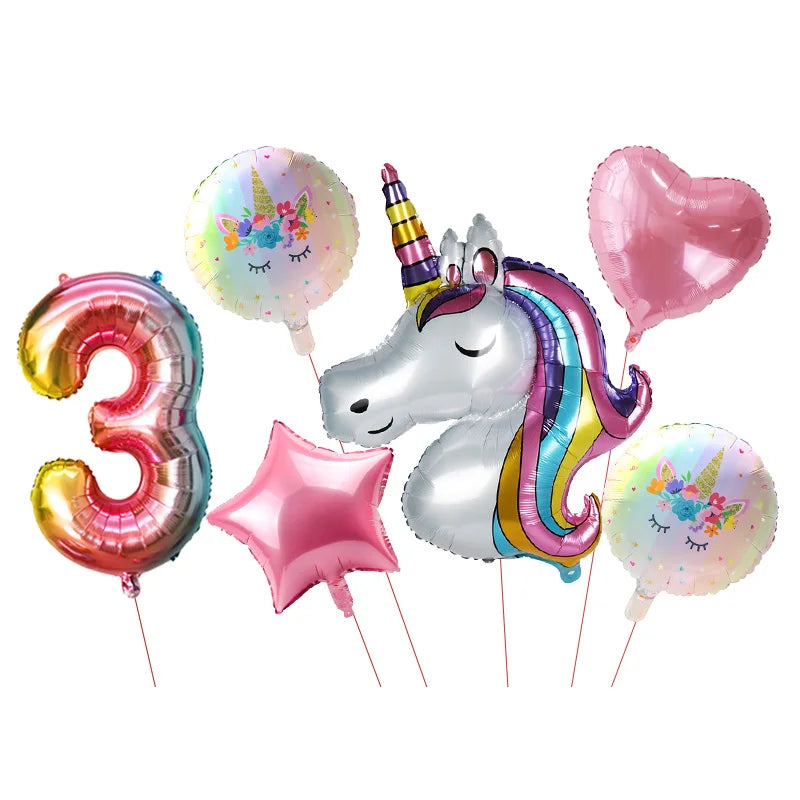 Unicorn Plate Napkin Cups Unicorn Party Supplies Balloons Kids Birthday Party Decoration Baby Shower Girl Kid Birthday Supplies