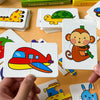 Early Montessori Education Puzzle Toys, Jigsaw Animal Color Shape cards