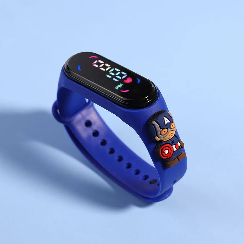 Spiderman Kid's Waterproof Children Digital Watch Boys LED Clock