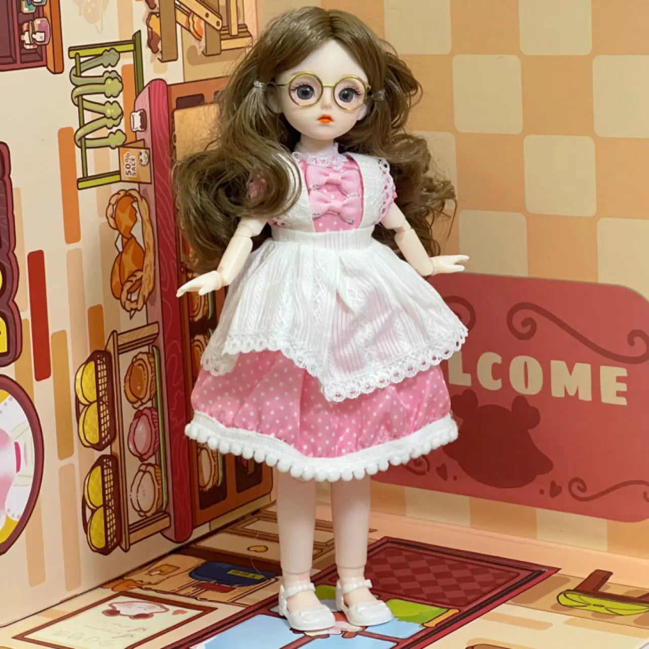 30cm Doll 6-point BJD Dress Doll Little Princess Lolita Girl Toy Doll Multi Joint