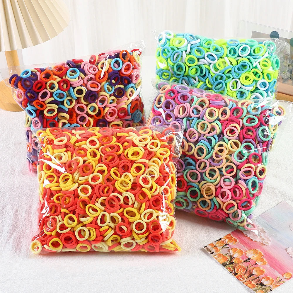 20/50/100Pc Elastic Hair Bands Girls Hair Accessories Mini Colorful Nylon Headband Kids Ponytail Holder Scrunchie Ornaments Gift