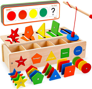 Toddler Montessori Toys Wooden Shape Color Sorting Toys