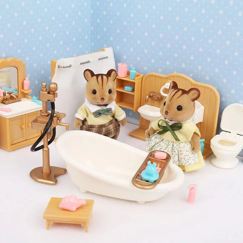 Forest Animal Family Dollhouse Furniture 1/12 Miniature Toys Girl Dolls