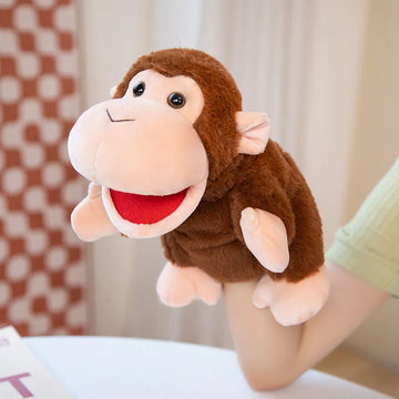 Stuffed Plush Animals Toys Hand Finger Story Puppet Lion Elephant Bunny Monkey