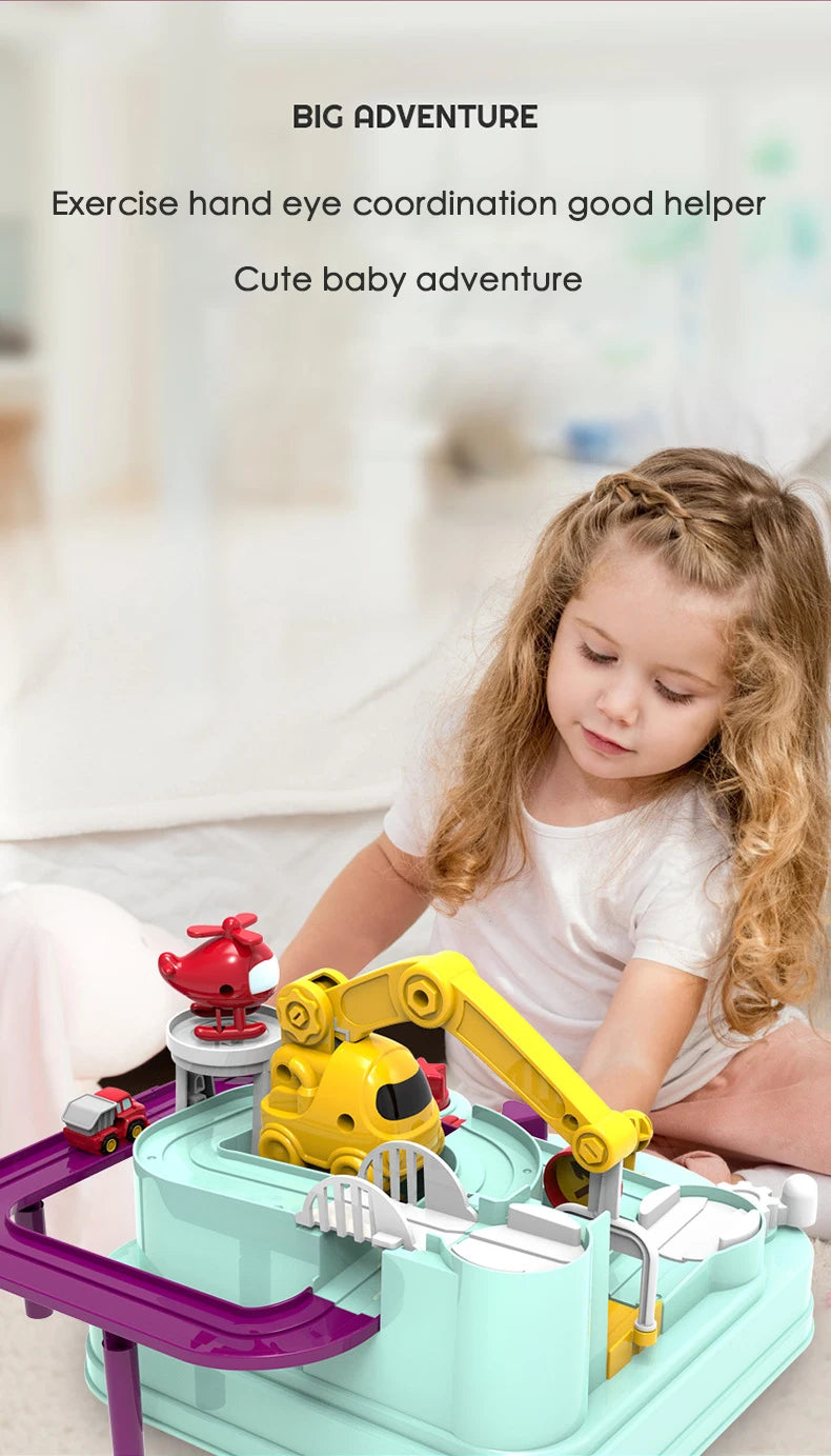 Racing Rail Car for Children Adventure Game Mechanical Interactive Train
