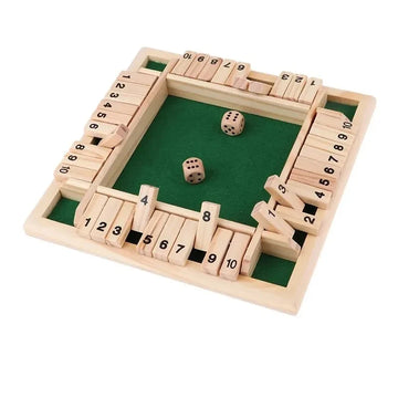 Deluxe Four Sided 10 Numbers Shut The Box Board Game