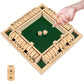 Classic 4 Sided Wooden Board Game With 2 Dice And Shut-The-Box