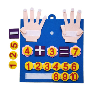 Toddler Montessori Toys Felt Finger Numbers Math Toy Children Counting Early Education