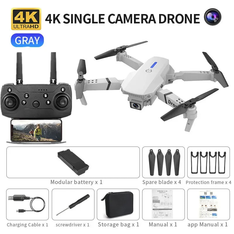 Professional mini remote control drone with E88 4k HD aerial camera