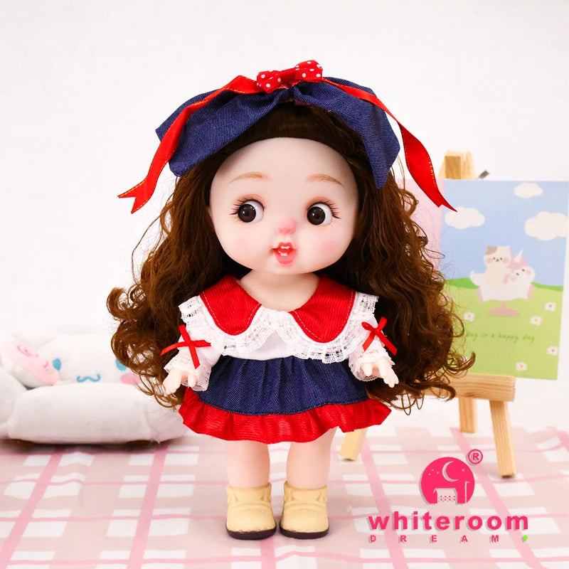 Dolls Toys Girl Doll Big Head Cute Baby Festival Gift Reborn Kids Dolls For Girls 25cm