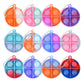 10/20pcs Mini Pop Keychain Toddler Sensory Fidget Toys Bulk Classroom Prizes Kids Birthday Party Favors Wedding Gift for Guests