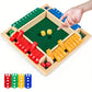 Classic 4 Sided Wooden Board Game With 2 Dice And Shut-The-Box