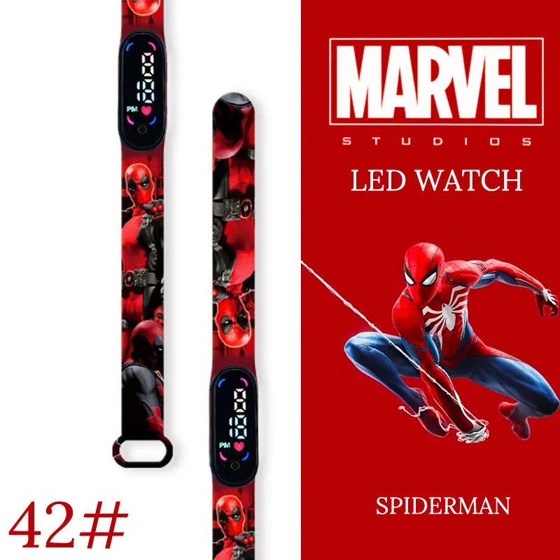 Spiderman Kid's Waterproof Children Digital Watch Boys LED Clock