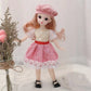 30cm Bjd Doll 12 Moveable Joints 1/6 Girl's Dress 3D Brown Eyes Toy