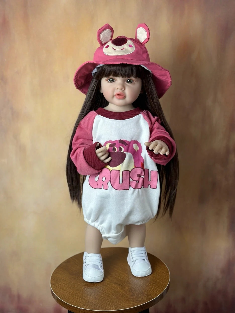 BZDOLL 55CM 22Inch Can Stand Reborn Baby Doll Soft Silicone Body Princess