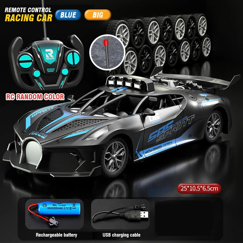 4Ch High-Speed Remote Control Car with Electric Sportscar Vehicle Model