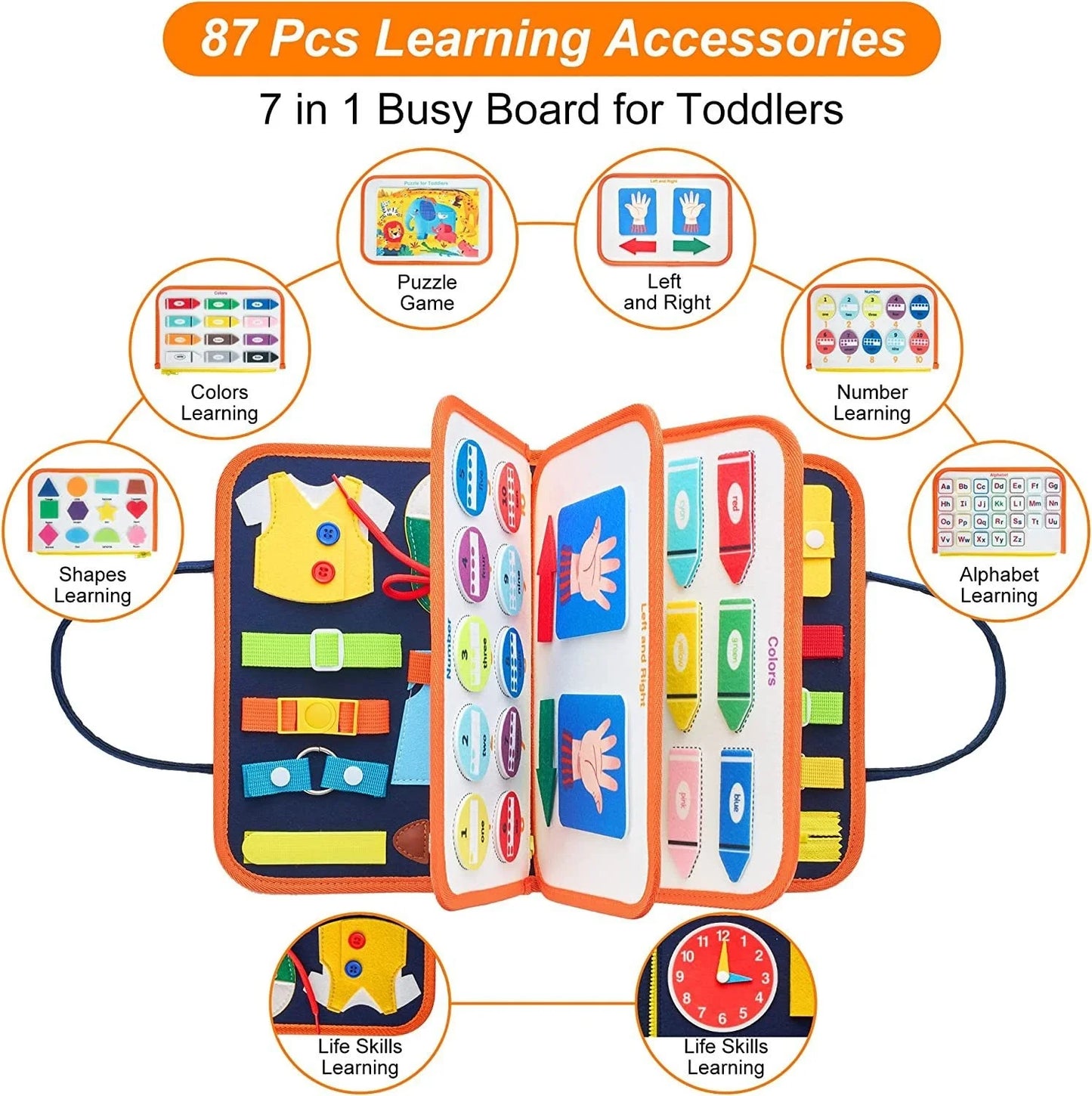 Toddler Busy Board Toddler Travel Toys Montessori Educational Toys