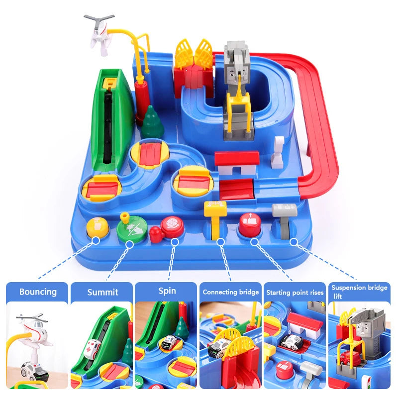 Racing Rail Car for Children Adventure Game Mechanical Interactive Train