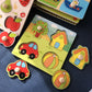 Children Hand Scratch Board Game, 3D Puzzle Early Education Matching Board Game