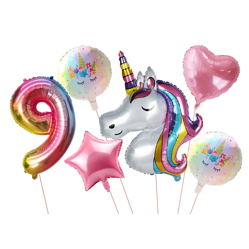 Unicorn Plate Napkin Cups Unicorn Party Supplies Balloons Kids Birthday Party Decoration Baby Shower Girl Kid Birthday Supplies