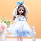 30CM Movable Joint Doll Girl Dress Up DIY Toys Cute Safety Baby Doll Babies