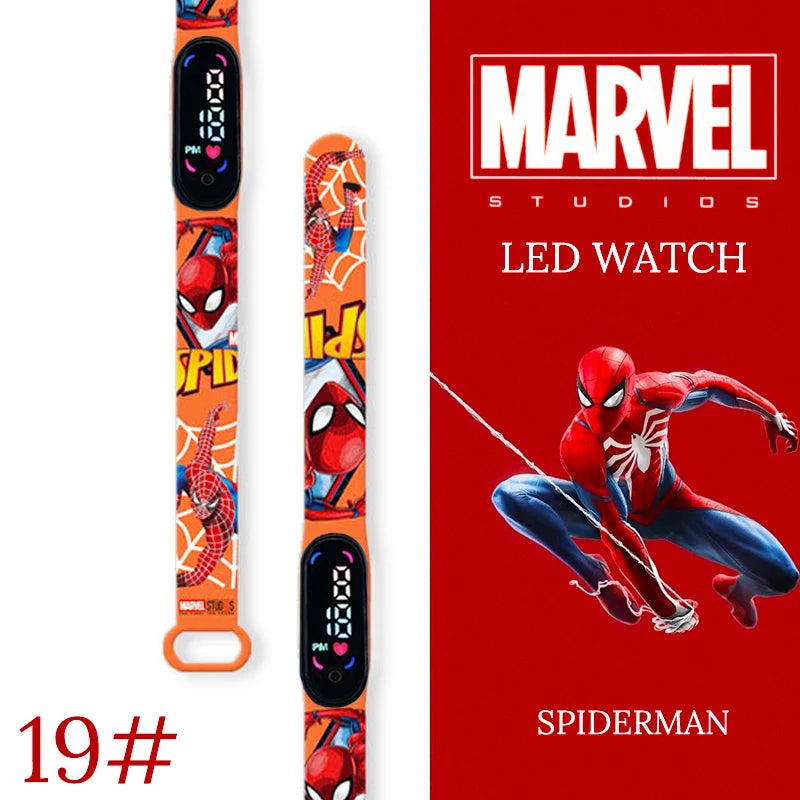 Spiderman Kid's Waterproof Children Digital Watch Boys LED Clock