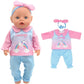38cm Doll Clothes Pants Elephant Set for 17 Inch Doll Pajama Set Toys Wear