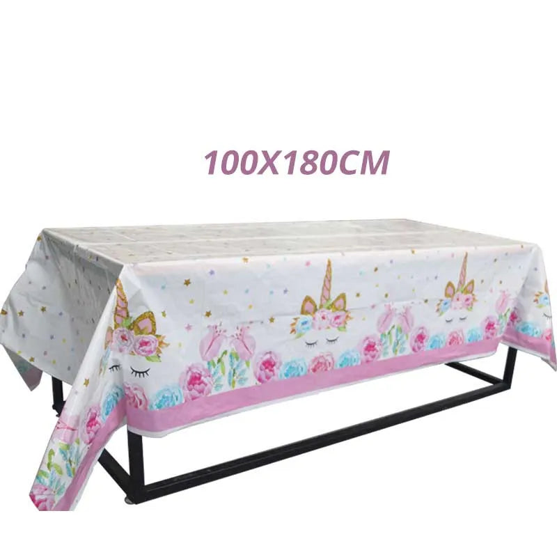 Unicorn Plate Napkin Cups Unicorn Party Supplies Balloons Kids Birthday Party Decoration Baby Shower Girl Kid Birthday Supplies
