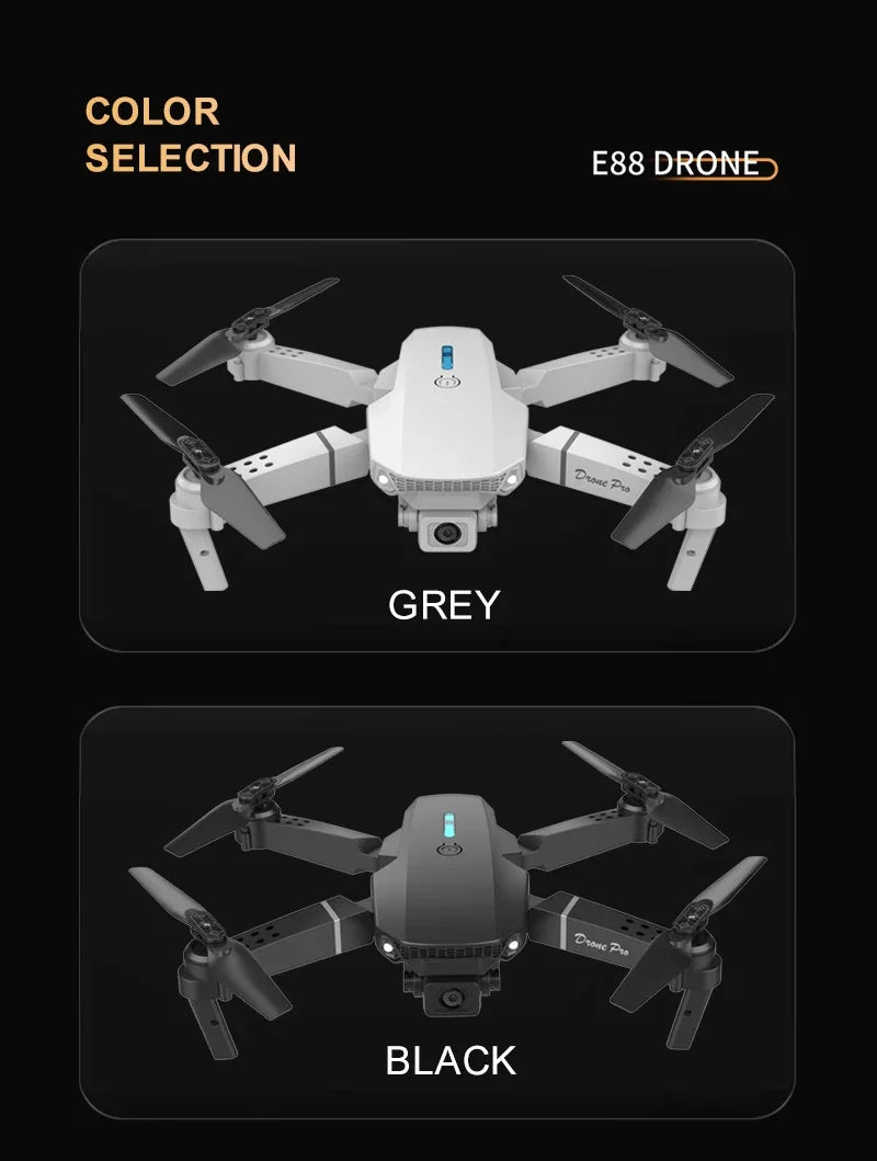 Professional mini remote control drone with E88 4k HD aerial camera