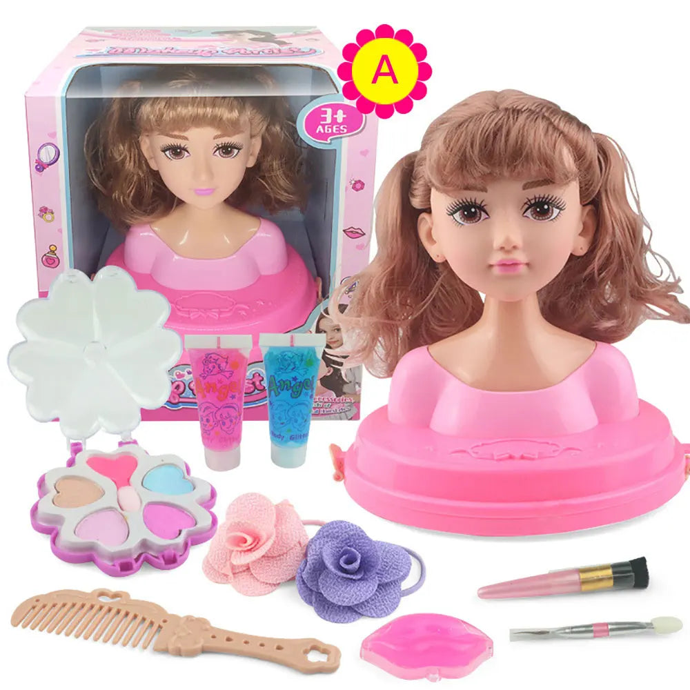 Dolls Styling Head Makeup Comb Hair Toy Doll Set Pretend Play Princess