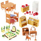 Forest Animal Family Dollhouse Furniture 1/12 Miniature Toys Girl Dolls
