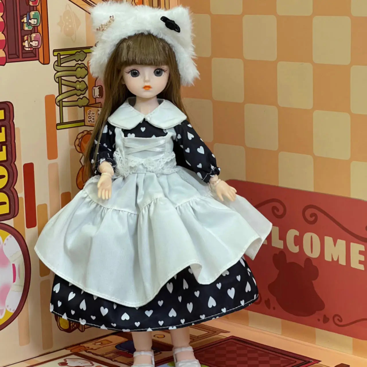 30cm Doll 6-point BJD Dress Doll Little Princess Lolita Girl Toy Doll Multi Joint