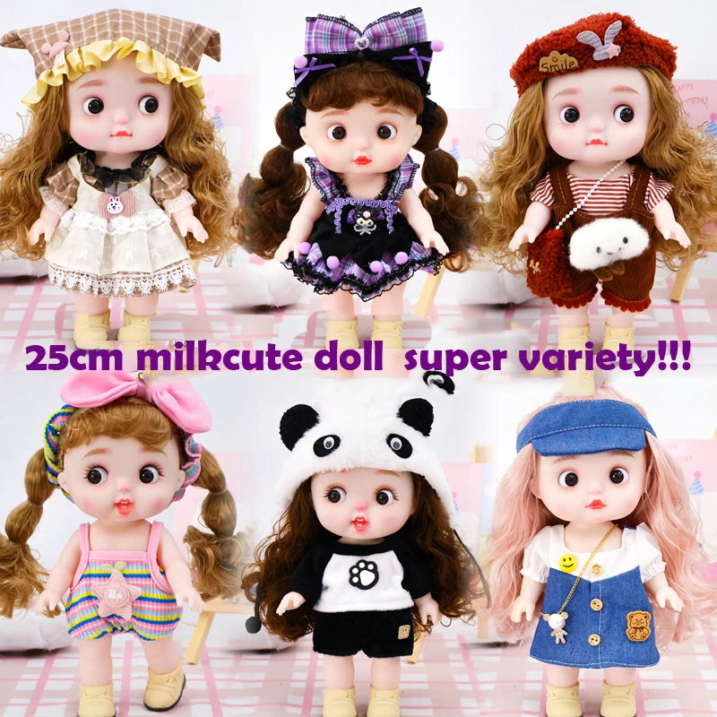 Dolls Toys Girl Doll Big Head Cute Baby Festival Gift Reborn Kids Dolls For Girls 25cm