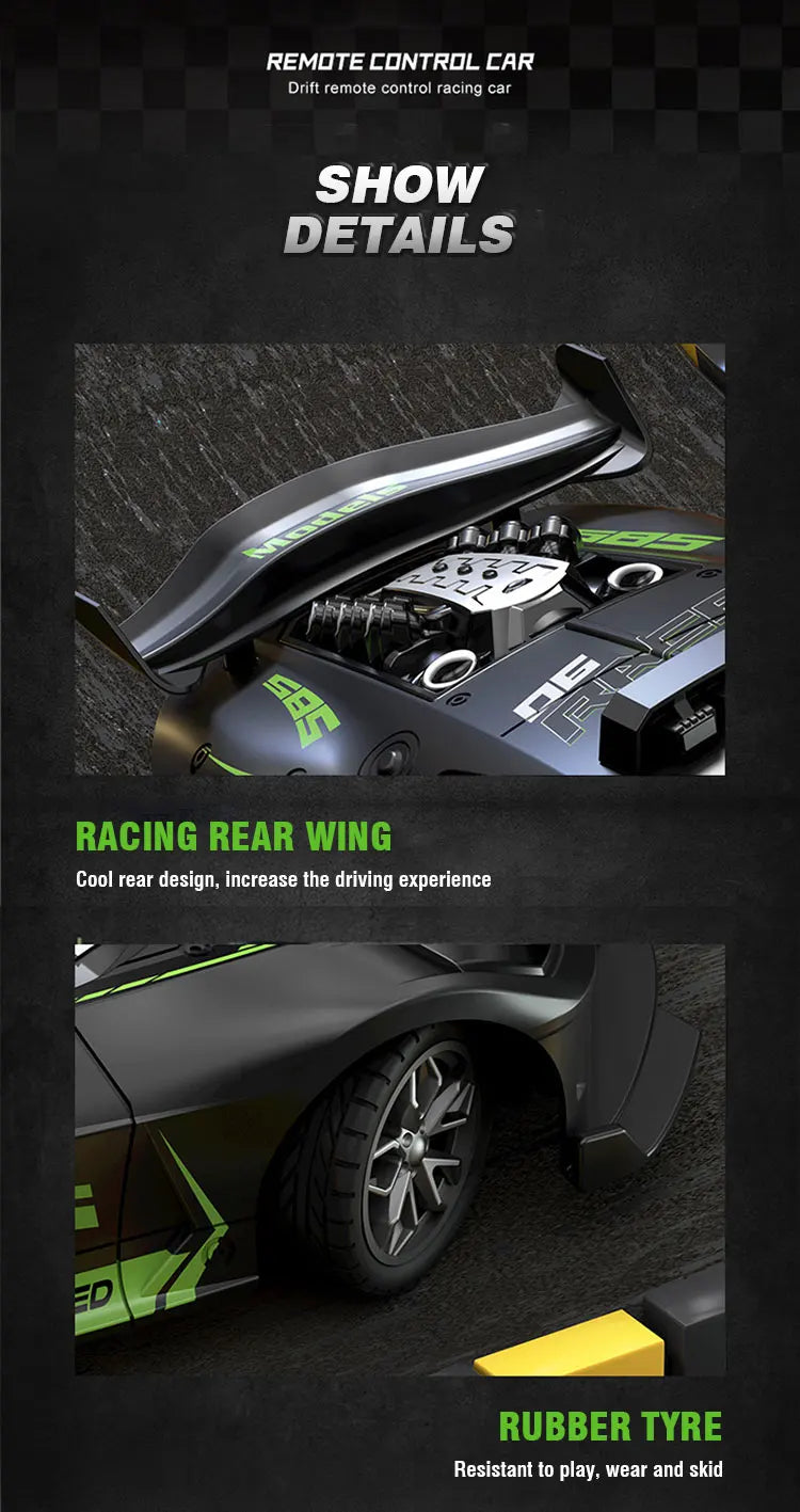 4Ch High-Speed Remote Control Car with Electric Sportscar Vehicle Model