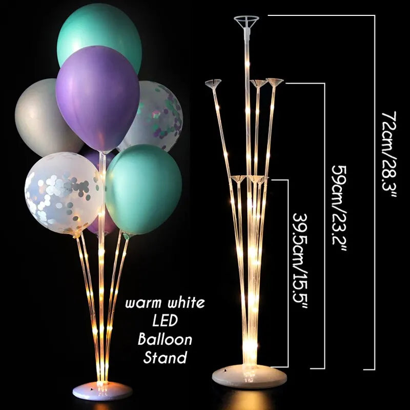 LED Light Balloons Stand Glow LED Baloon Column for Baby Shower Birthday Party Decor Wedding Ballon Stand Accessories