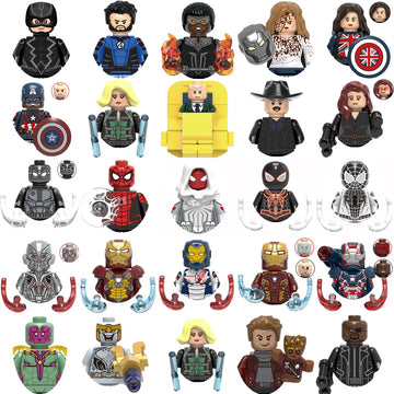 Marvel Iron Man, Spider-Man Building Blocks Mini Brick Toy