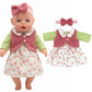 38cm Doll Clothes Pants Elephant Set for 17 Inch Doll Pajama Set Toys Wear