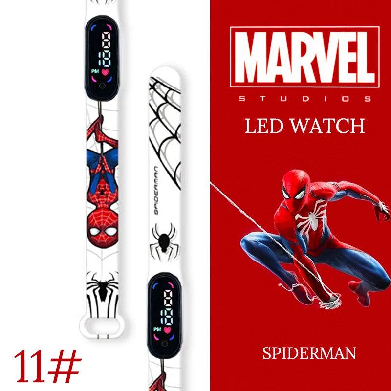 Spiderman Kid's Waterproof Children Digital Watch Boys LED Clock