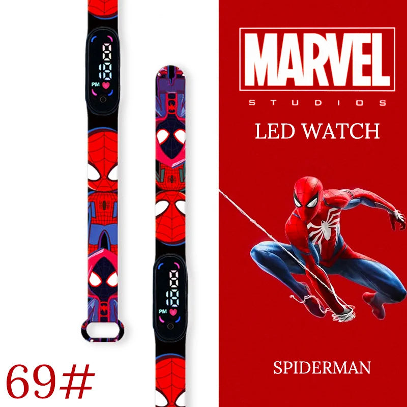 Spiderman Kid's Waterproof Children Digital Watch Boys LED Clock