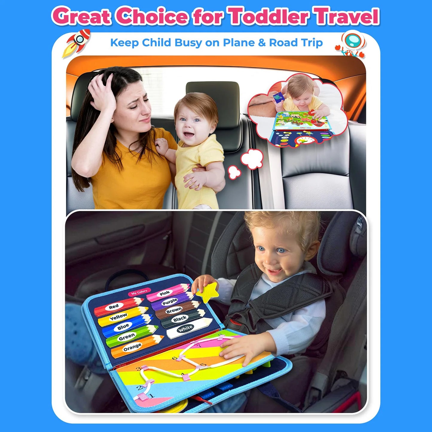 Busy Board Montessori Toys Sensory Toys for Toddlers Boy Toys