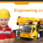 Construction Engineering CRANE Model Remote Control Alloy Transporter