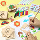 Montessori Kids Drawing Toys Wooden Painting Stencils Template Craft Toys